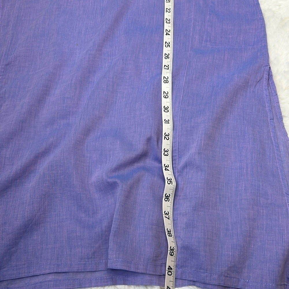 Crabtree & Evelyn Lightweight Violet Tunic Long Shirt or Sleep Shirt - Picture 8 of 11